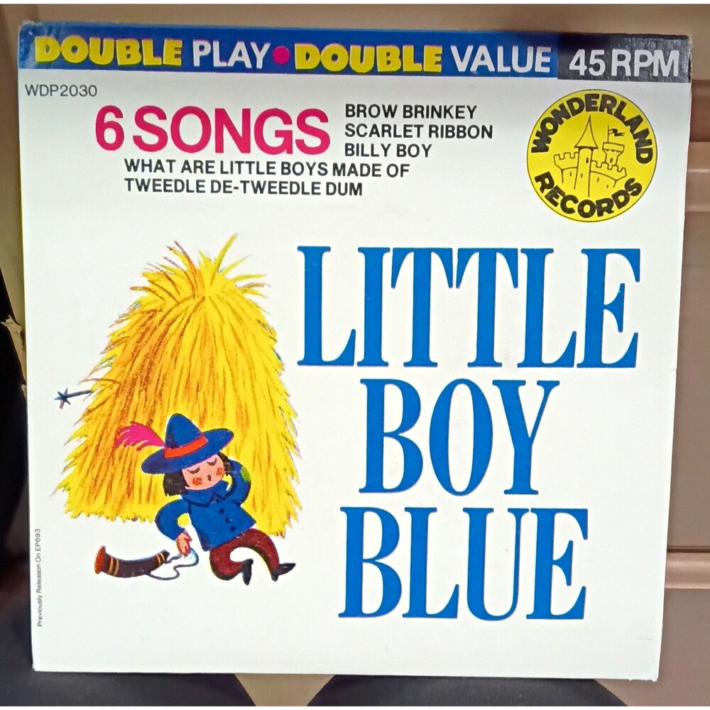 Wonderland Records Little Boy Blue The Sandpiper Chorus 7" Black Vinyl 45RPM